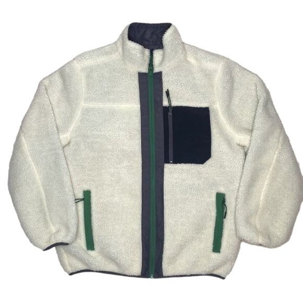 Stoic Reversible Mixed Media Sherpa Jacket: Size Medium